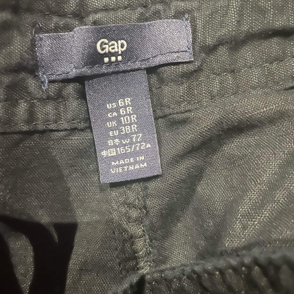 Gap Linen/Cotton Blend, Wide Leg, Drawstring Pants - Picture 7 of 7